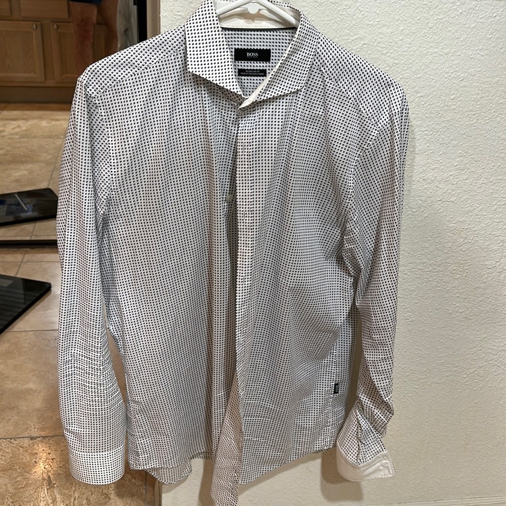 Hugo boss button up long sleeve shirt